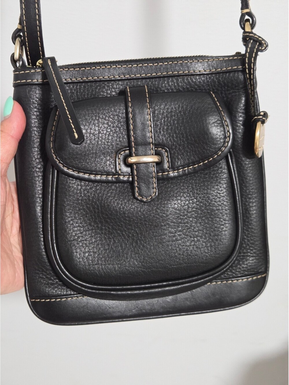 Vintage Dooney And Bourke Pebble Leather Crossbody Purse